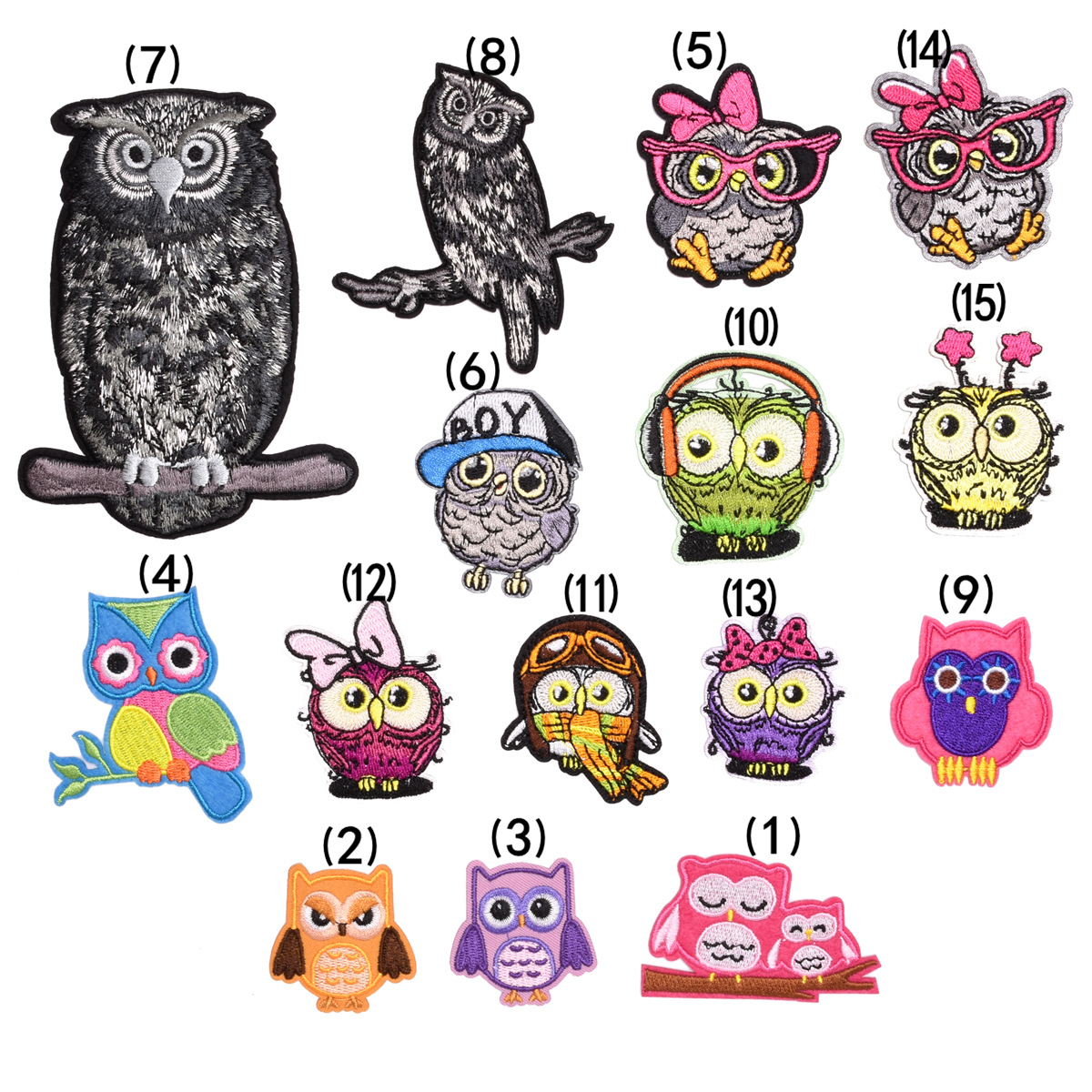 Exquisite cute owl cloth sticker cartoon animal clothes badge accessories adhesive clothes patch spot