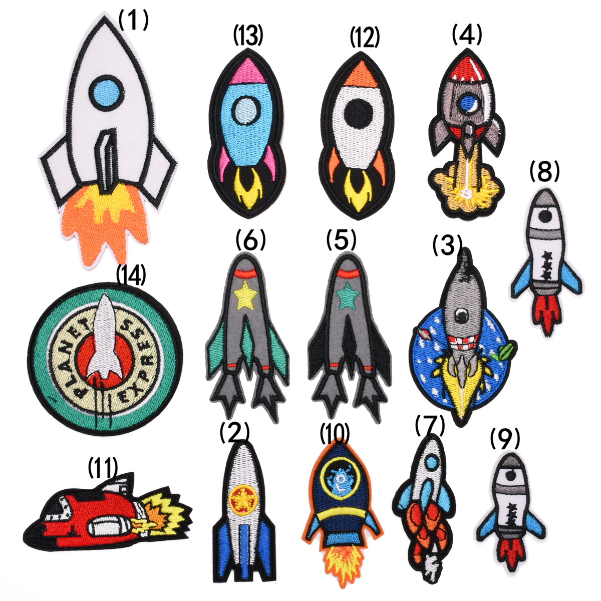 Embroidery Rocket Combination Cloth Sticker Clothing Accessories Patch Sticker Hot Sale Combination