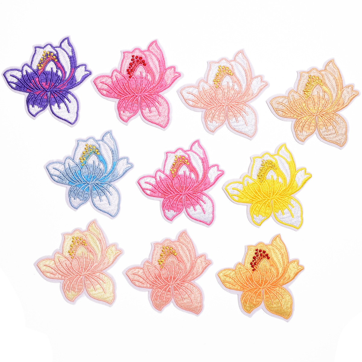 Exquisite small lotus cloth sticker, clothes bag, denim packaging box, jewelry box DIY decorative accessories sticker