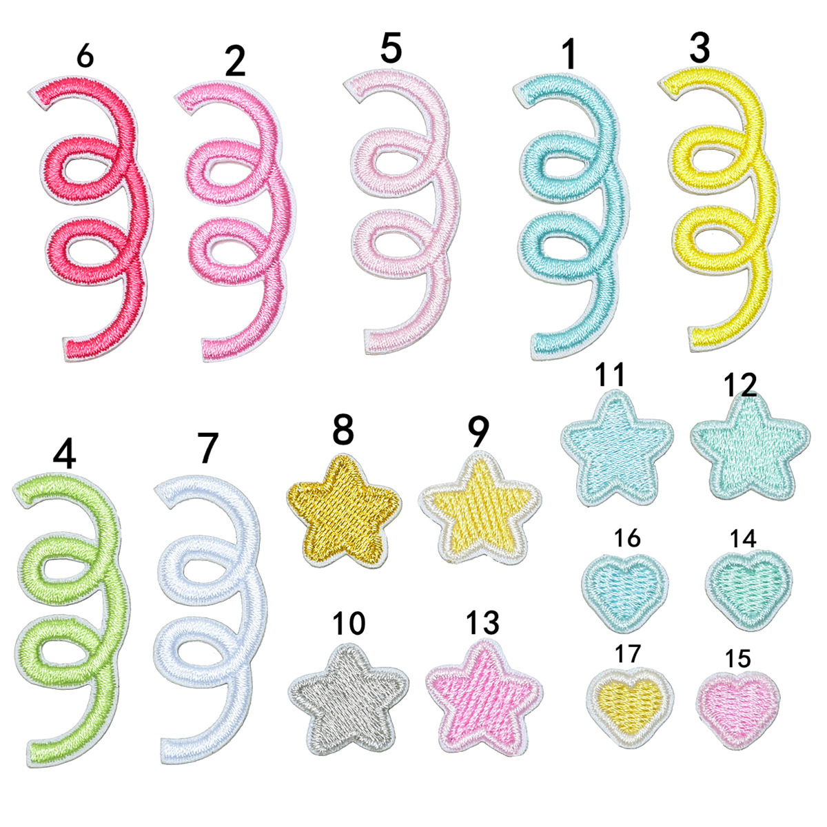 Embroidery cloth sticker chapter cartoon self-adhesive spring star love clothes decorative patch sticker