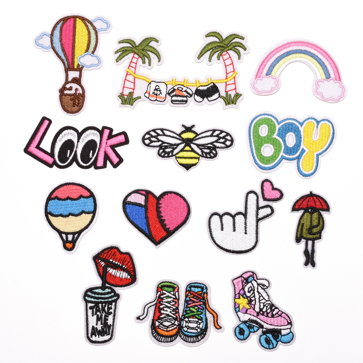 the cartoon patch sticker is backed by glue, ironed cloth sticker badge patch sticker is simple.