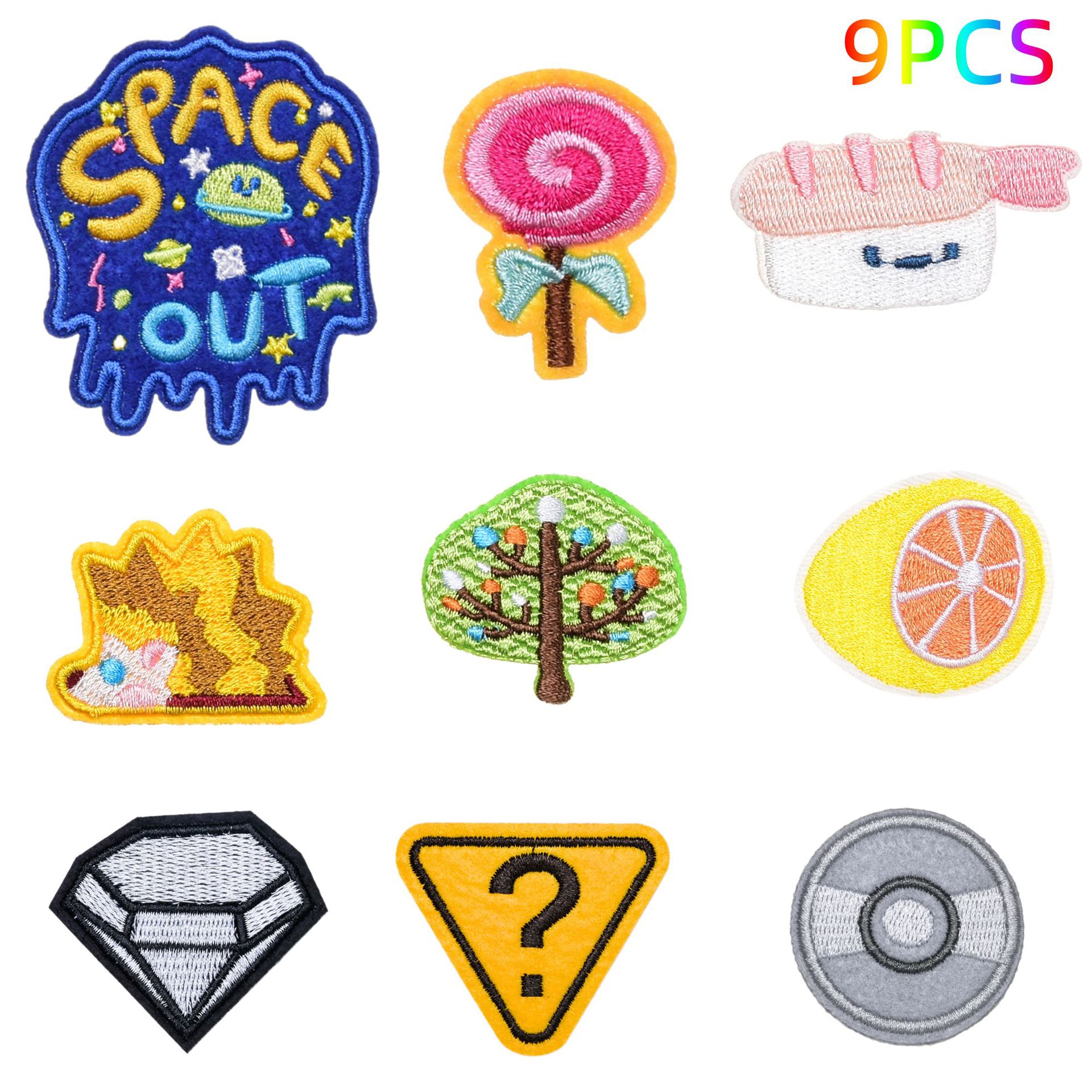 embroidery clothing accessories handmade DIY patch cloth sticker small hedgehog lemon tree clothes bag decorative sticker