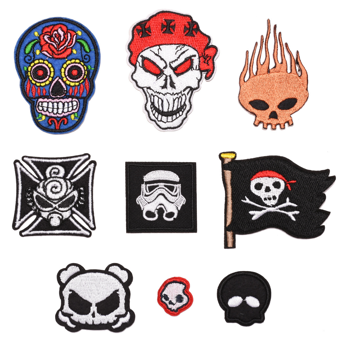 dark badge skull cloth sticker clothes patch sweater leather jacket bag decoration decal down jacket patch sticker