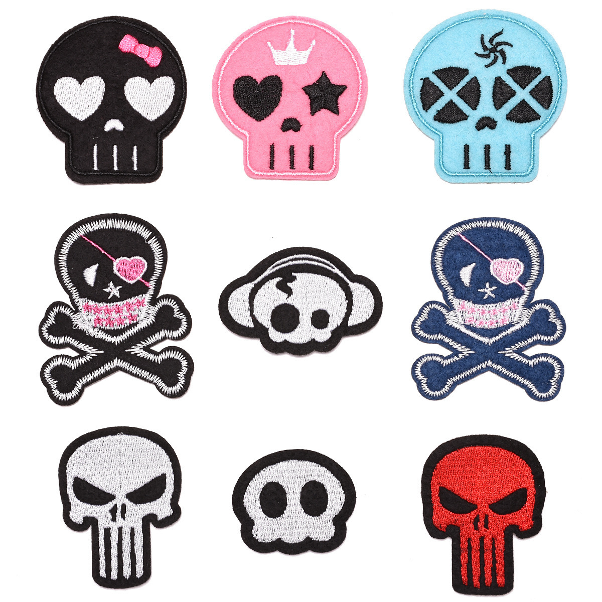 Embroidery cloth sticker skull letter patch logo badge clothing accessories cloth logo badge