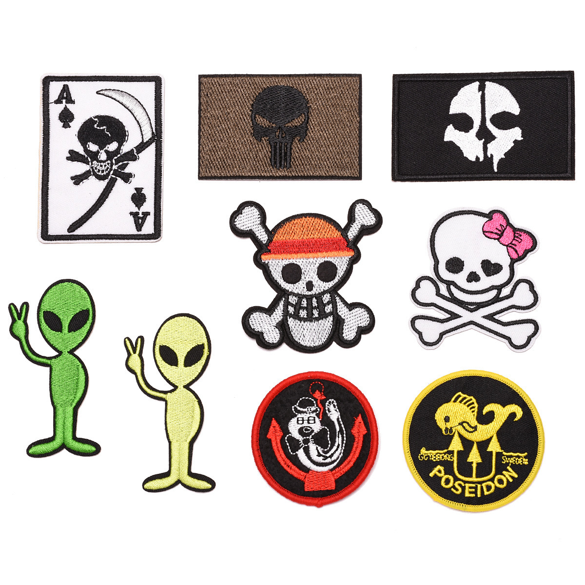 patch stickers exquisite skull cloth stickers DIY bags clothing accessories stamp stickers