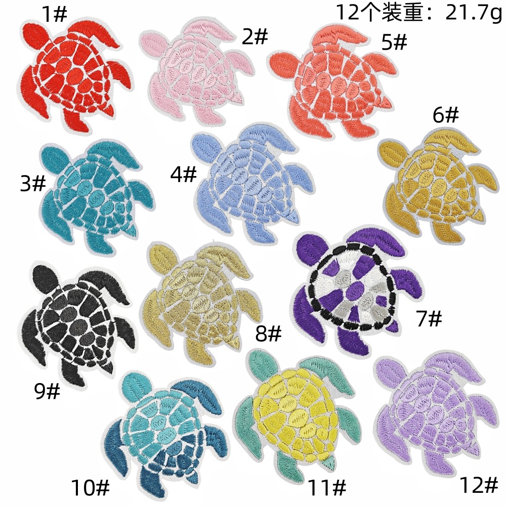 Color turtle cloth sticker turtle clothes accessories cute patch flower