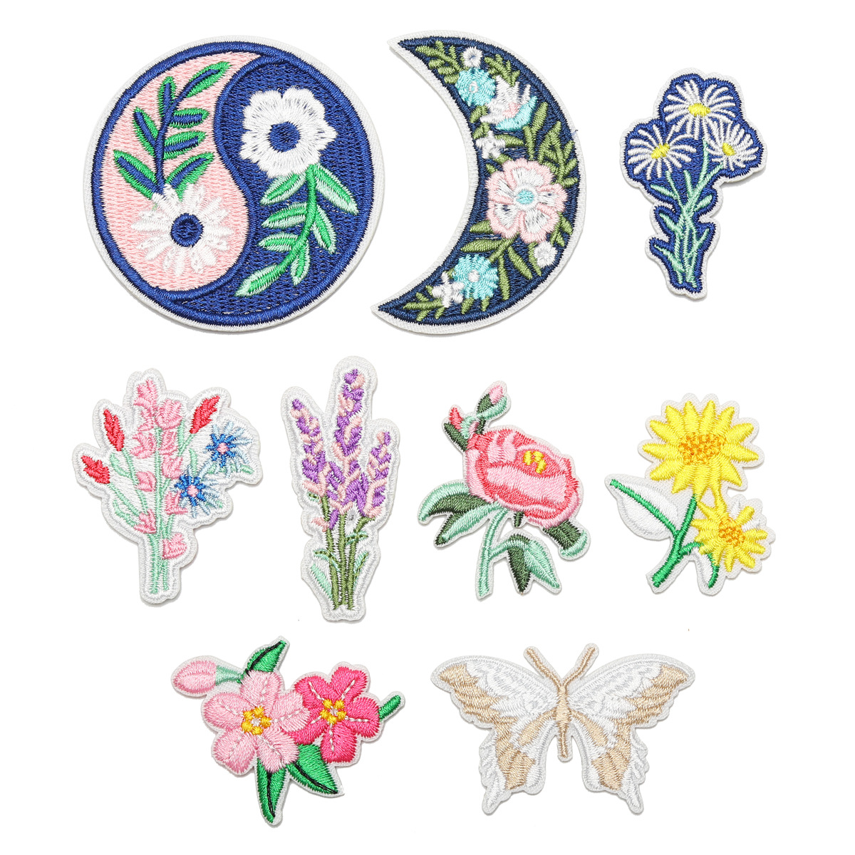 embroidery Chinese style label flower cloth sticker patch sticker clothing accessories decorative sticker bag DIY