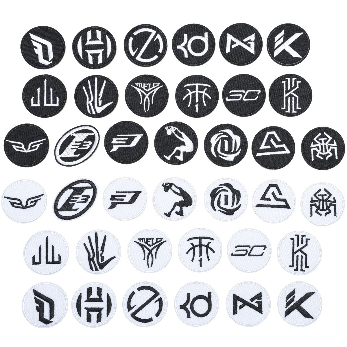 NBA basketball personal logo LOGO Kobe Jordan Curry James, embroidered badge small patch decorative cloth sticker