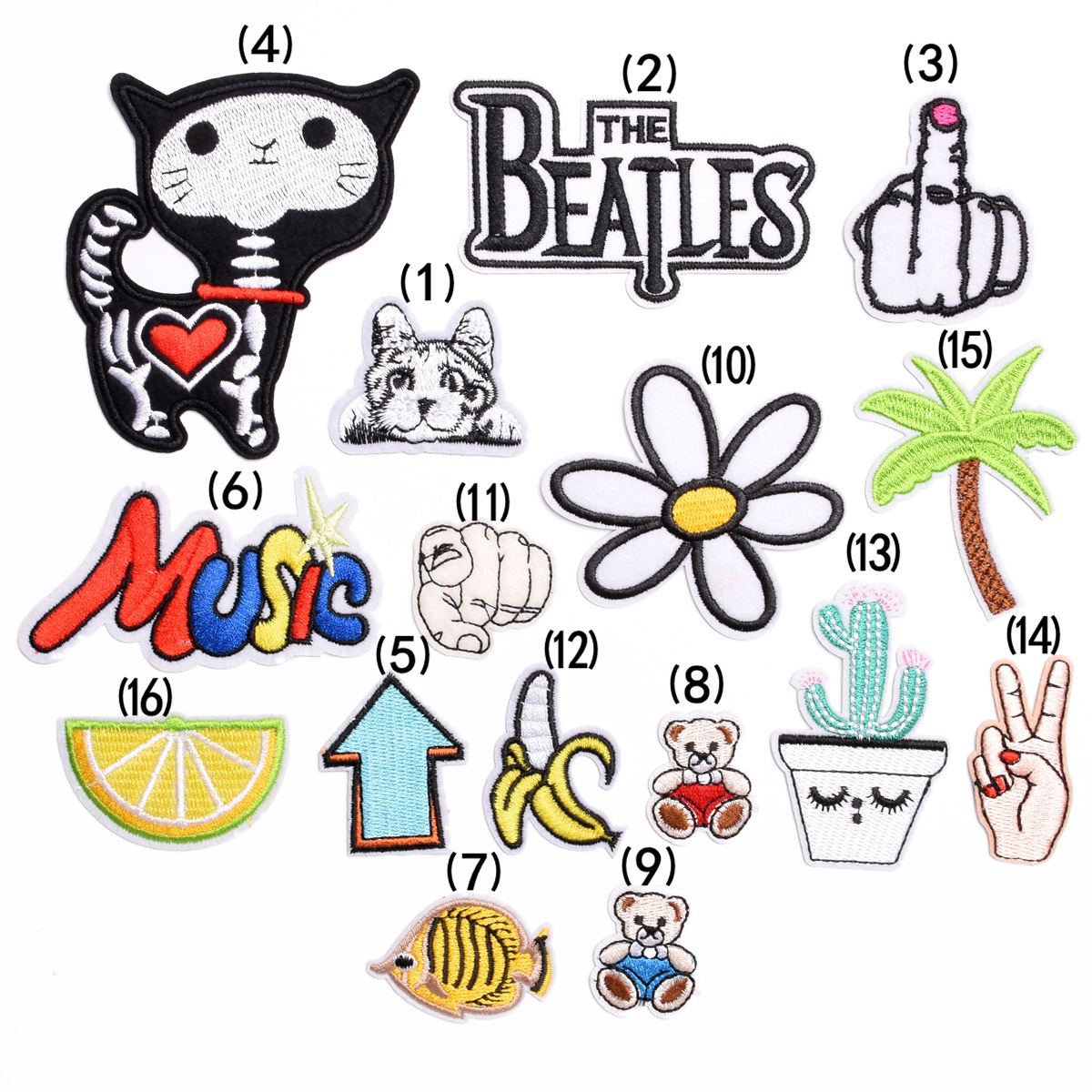 cartoon cloth sticker small flower banana letter  monopoly combination cloth sticker direct supply