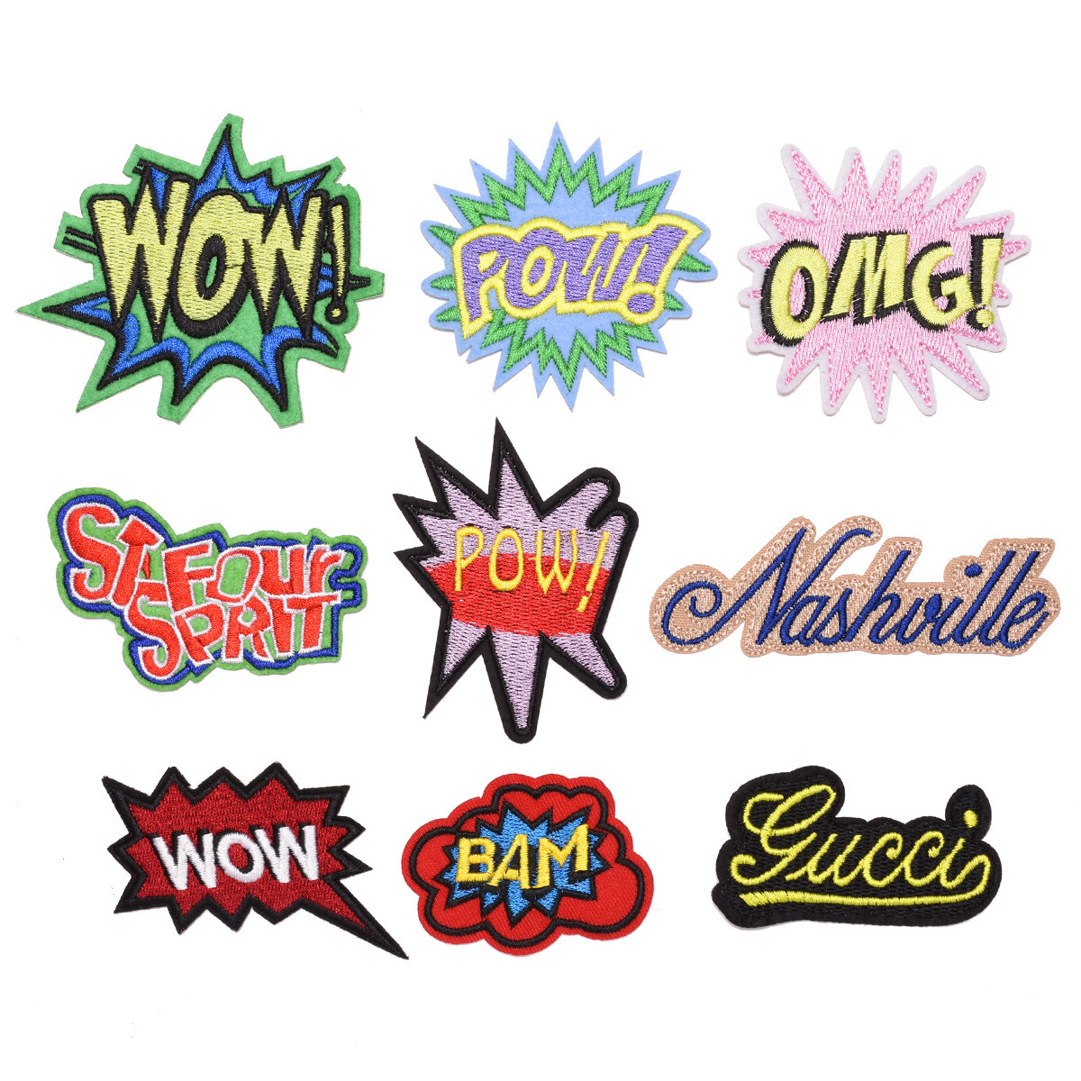 Hot Sale Cloth Sticker English Letter Badge Morale Badge Badge Patch