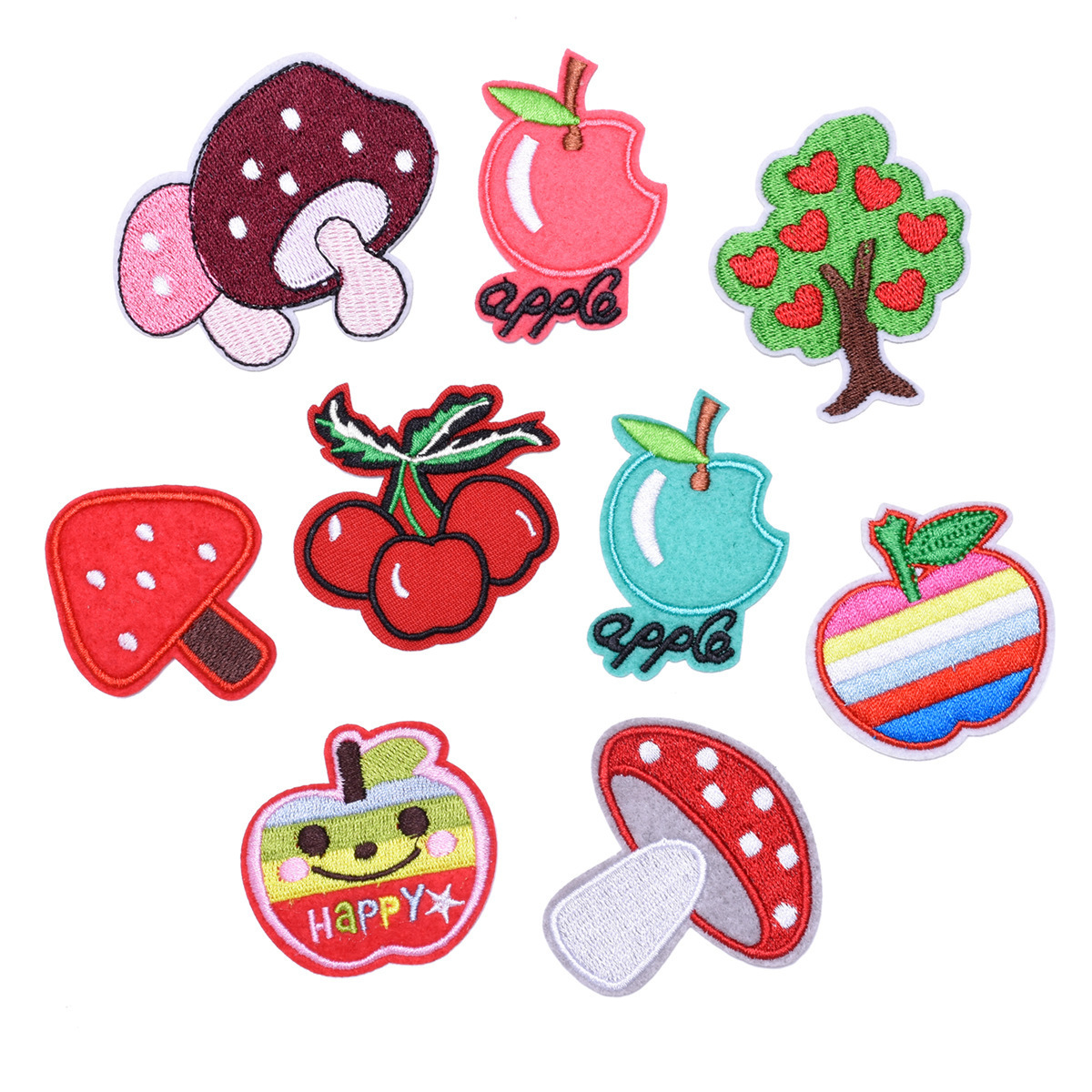 Boutique cloth sticker fruit strawberry cherry apple clothes patch shoes and hats bag accessories