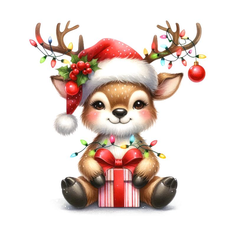 Heat transfers Iron on stickers  Chrismas winter 1849 for Tshirts Iron on Decal Patches Stickers Clothes Hat Pillows DIY Crafts