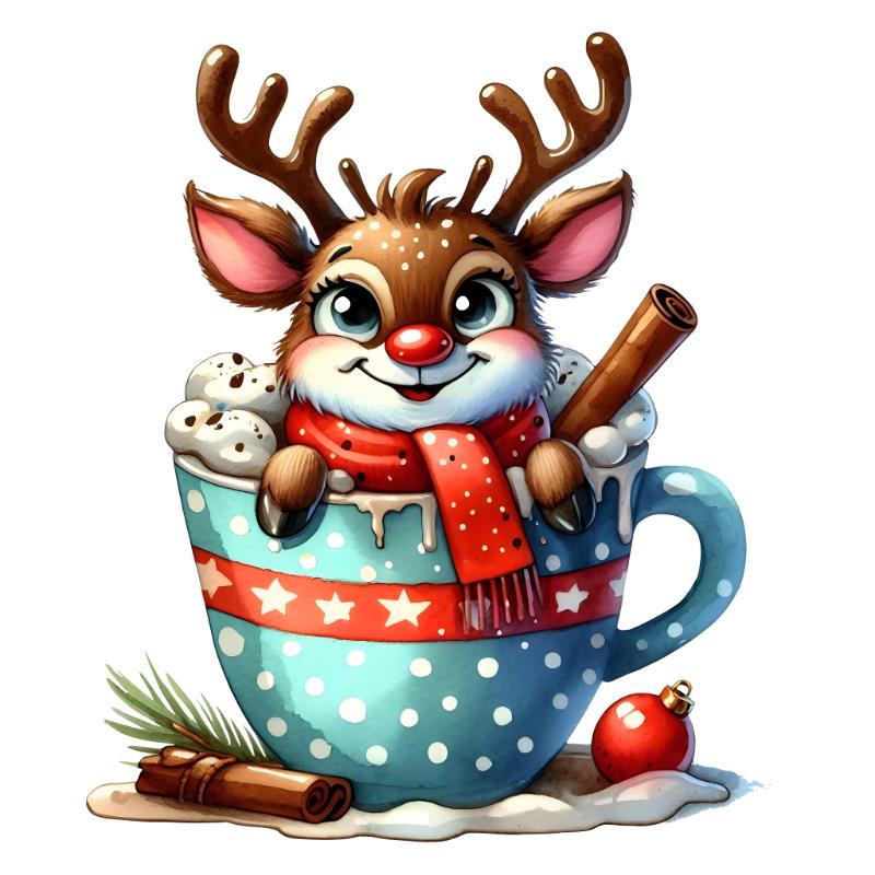 Heat transfers Iron on stickers  Chrismas winter 1743 for Tshirts Iron on Decal Patches Stickers Clothes Hat Pillows DIY Crafts