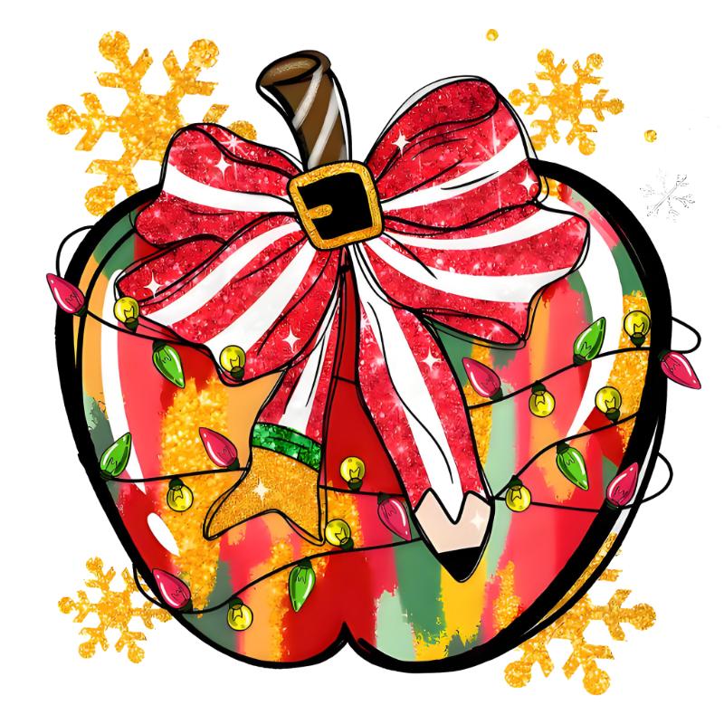 Heat transfers Iron on stickers  Chrismas winter 1634 for Tshirts Iron on Decal Patches Stickers Clothes Hat Pillows DIY Crafts