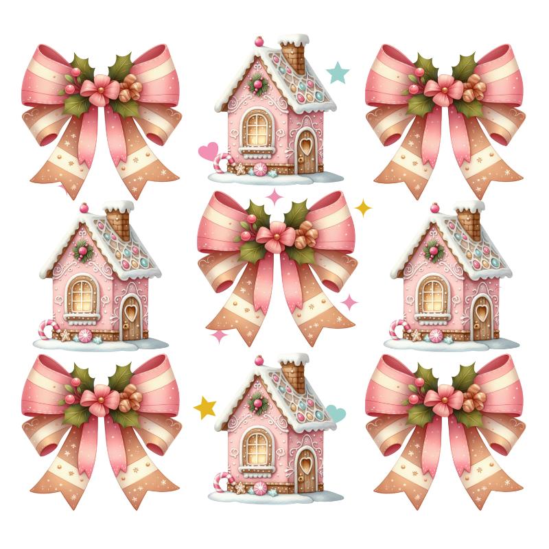 Heat transfers Iron on stickers  Chrismas winter 1628 for Tshirts Iron on Decal Patches Stickers Clothes Hat Pillows DIY Crafts