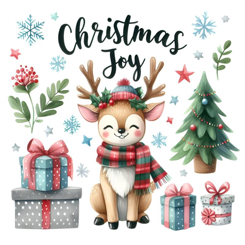 Heat transfers Iron on stickers  Chrismas winter 1598 for Tshirts Iron on Decal Patches Stickers Clothes Hat Pillows DIY Crafts