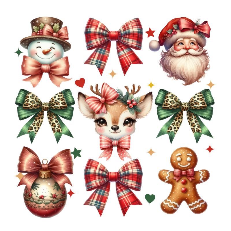 Heat transfers Iron on stickers  Chrismas winter 1577 for Tshirts Iron on Decal Patches Stickers Clothes Hat Pillows DIY Crafts