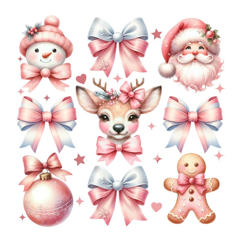 Heat transfers Iron on stickers  Chrismas winter 1576 for Tshirts Iron on Decal Patches Stickers Clothes Hat Pillows DIY Crafts