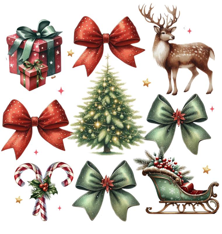 Heat transfers Iron on stickers  Chrismas winter 1511 for Tshirts Iron on Decal Patches Stickers Clothes Hat Pillows DIY Crafts