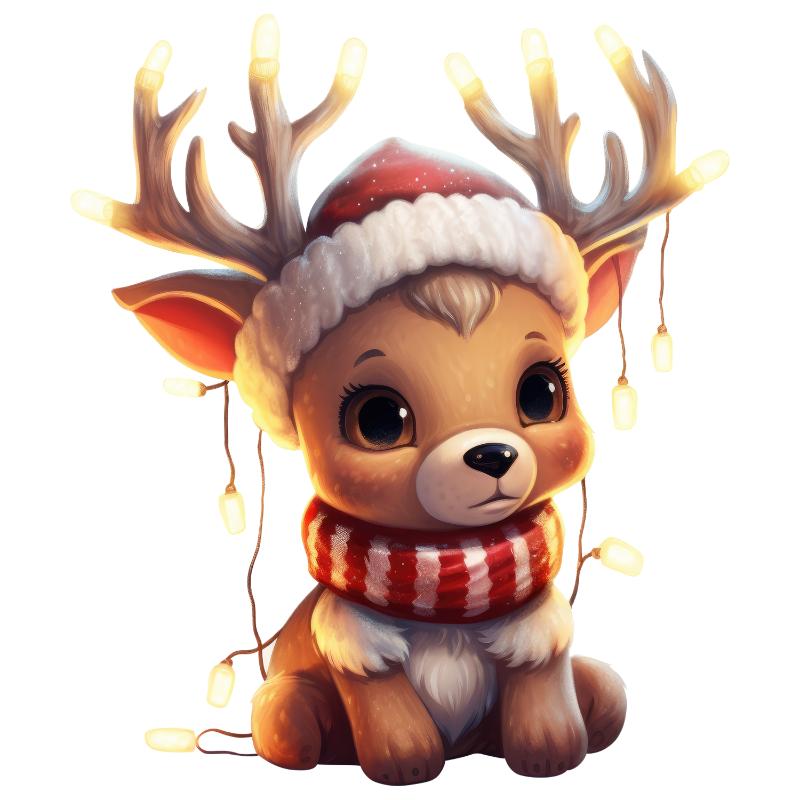 Heat transfers Iron on stickers  Chrismas winter 1489 for Tshirts Iron on Decal Patches Stickers Clothes Hat Pillows DIY Crafts