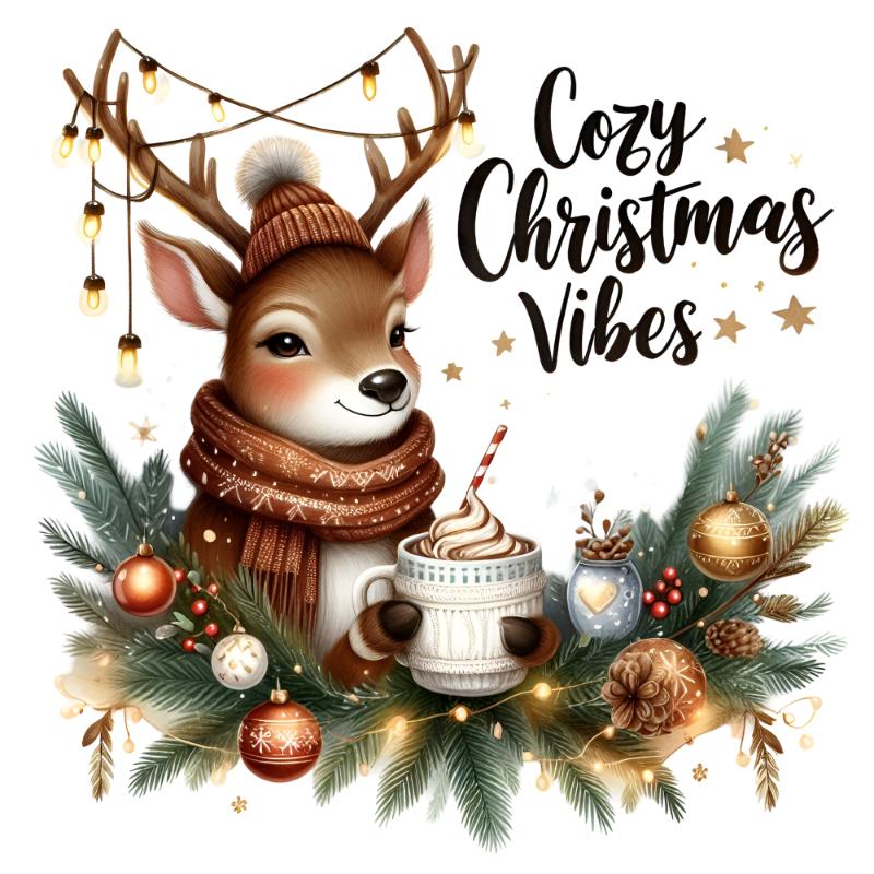 Heat transfers Iron on stickers  Chrismas winter 1453 for Tshirts Iron on Decal Patches Stickers Clothes Hat Pillows DIY Crafts