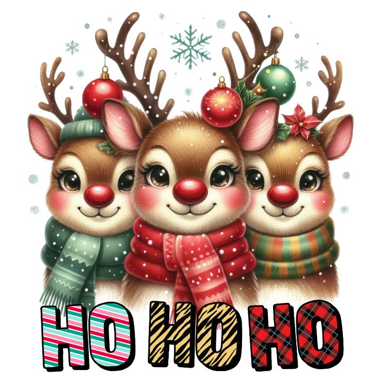 Heat transfers Iron on stickers  Chrismas winter 1269 for Tshirts Iron on Decal Patches Stickers Clothes Hat Pillows DIY Crafts