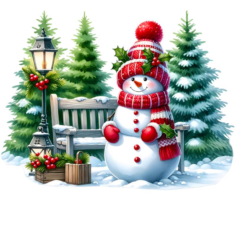 Heat transfers Iron on stickers  Chrismas winter 1222 for Tshirts Iron on Decal Patches Stickers Clothes Hat Pillows DIY Crafts