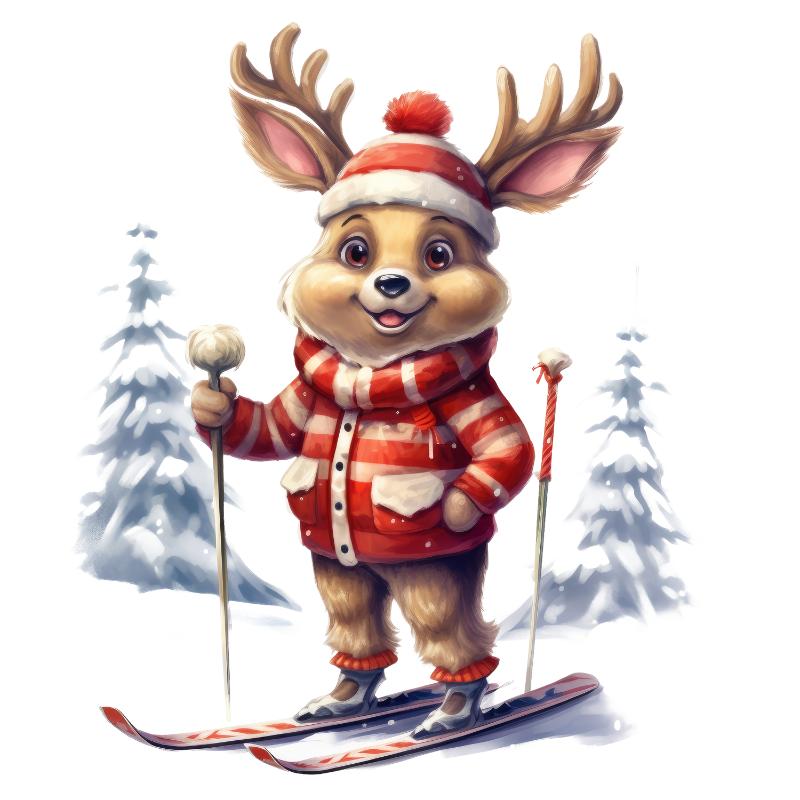 Heat transfers Iron on stickers  Chrismas winter 1137 for Tshirts Iron on Decal Patches Stickers Clothes Hat Pillows DIY Crafts