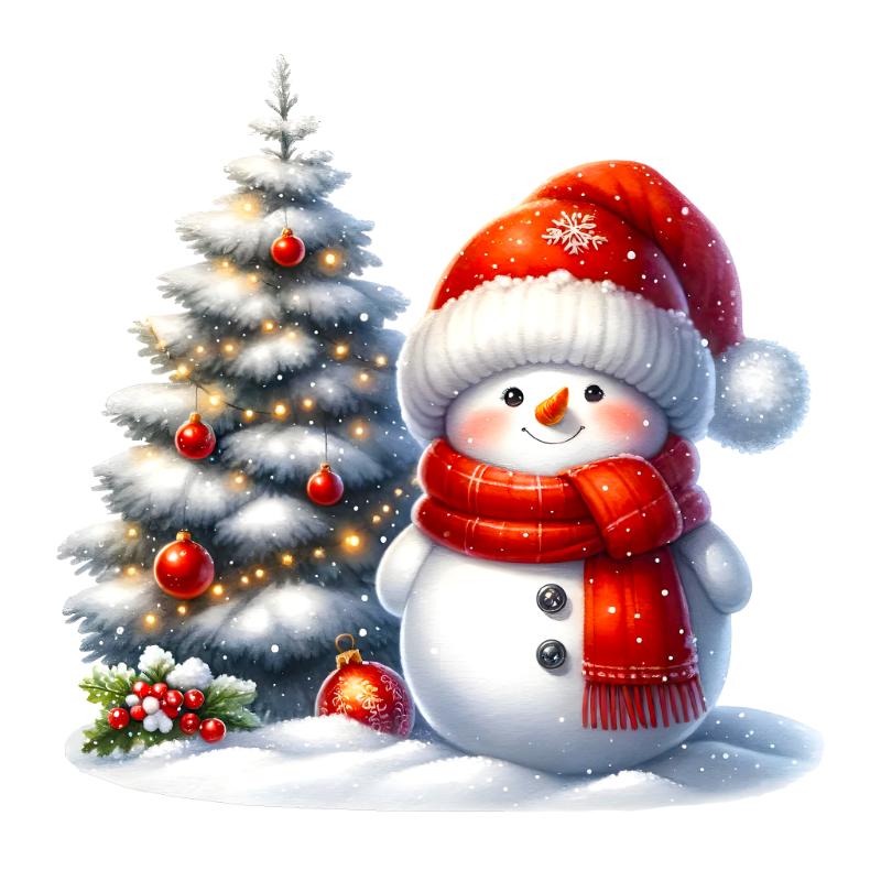 Heat transfers Iron on stickers  Chrismas winter 1077 for Tshirts Iron on Decal Patches Stickers Clothes Hat Pillows DIY Crafts