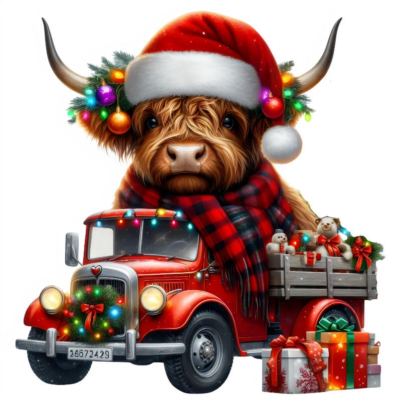 Heat transfers Iron on stickers  Chrismas winter 1061 for Tshirts Iron on Decal Patches Stickers Clothes Hat Pillows DIY Crafts