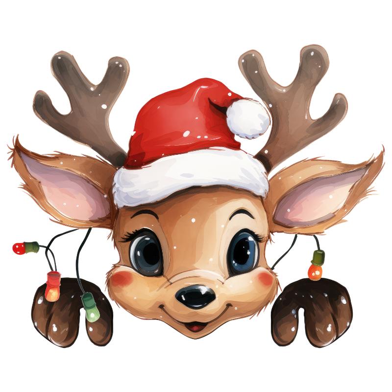 Heat transfers Iron on stickers  Chrismas winter 1025 for Tshirts Iron on Decal Patches Stickers Clothes Hat Pillows DIY Crafts