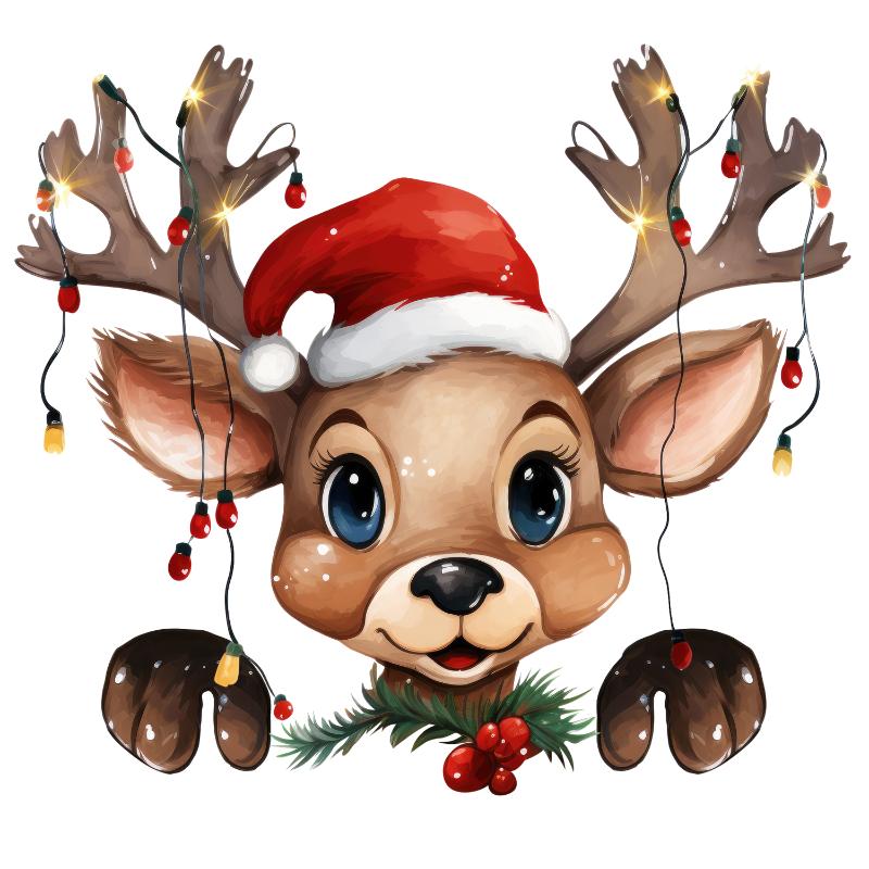 Heat transfers Iron on stickers  Chrismas winter 1023 for Tshirts Iron on Decal Patches Stickers Clothes Hat Pillows DIY Crafts