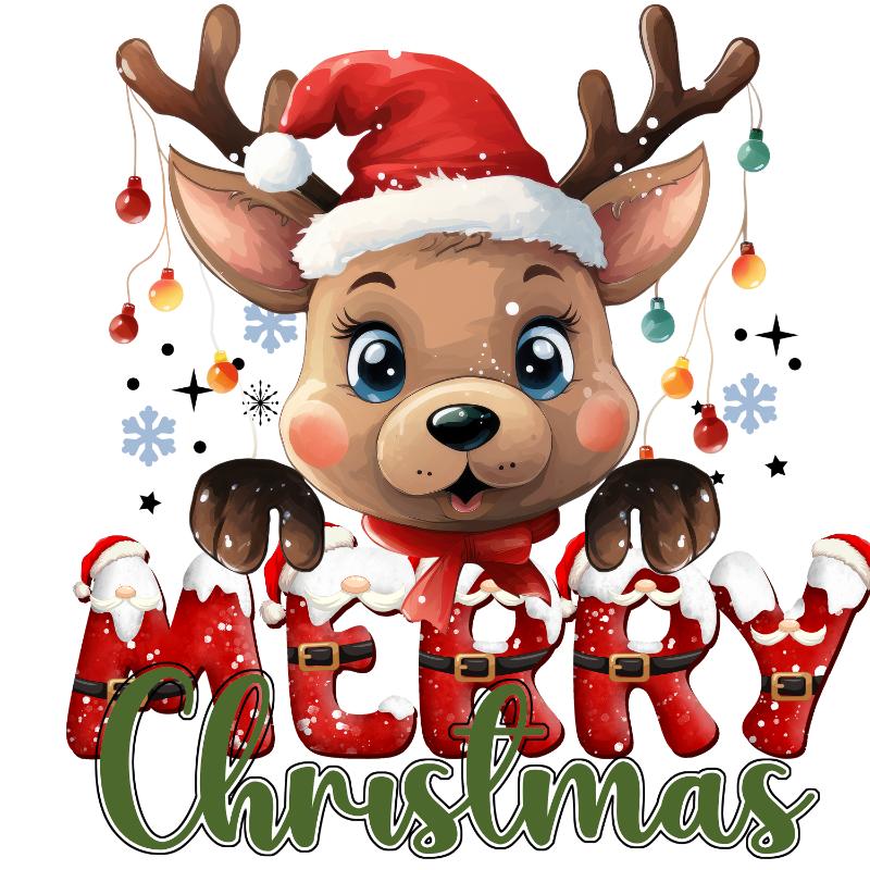 Heat transfers Iron on stickers  Chrismas winter 1019 for Tshirts Iron on Decal Patches Stickers Clothes Hat Pillows DIY Crafts