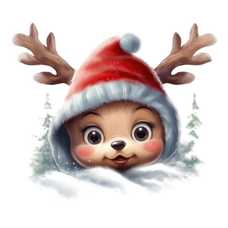 Heat transfers Iron on stickers  Chrismas winter 1007 for Tshirts Iron on Decal Patches Stickers Clothes Hat Pillows DIY Crafts