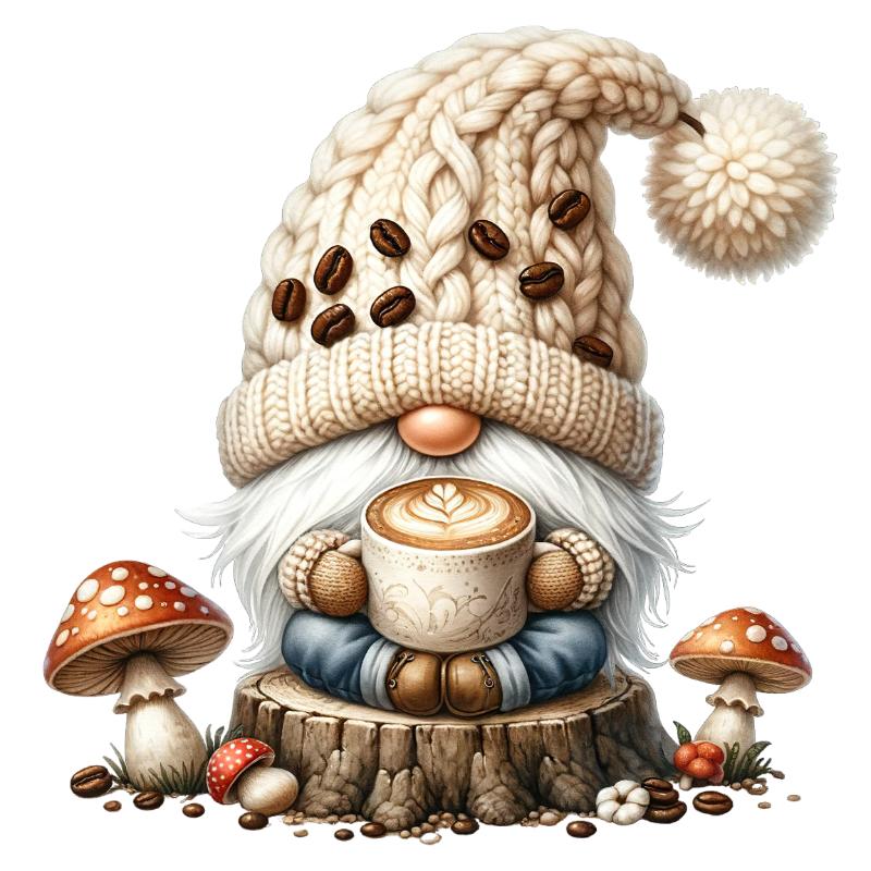 Heat transfers Iron on stickers  Gnome Elf Dwarf 105 for Tshirts Iron on Decal Patches Stickers Clothes Hat Pillows DIY Crafts