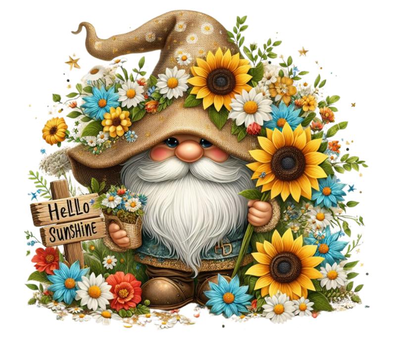 Heat transfers Iron on stickers  Gnome Elf Dwarf 61 for Tshirts Iron on Decal Patches Stickers Clothes Hat Pillows DIY Crafts