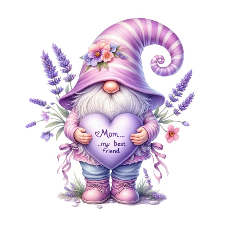 Heat transfers Iron on stickers  Gnome Elf Dwarf 49 for Tshirts Iron on Decal Patches Stickers Clothes Hat Pillows DIY Crafts