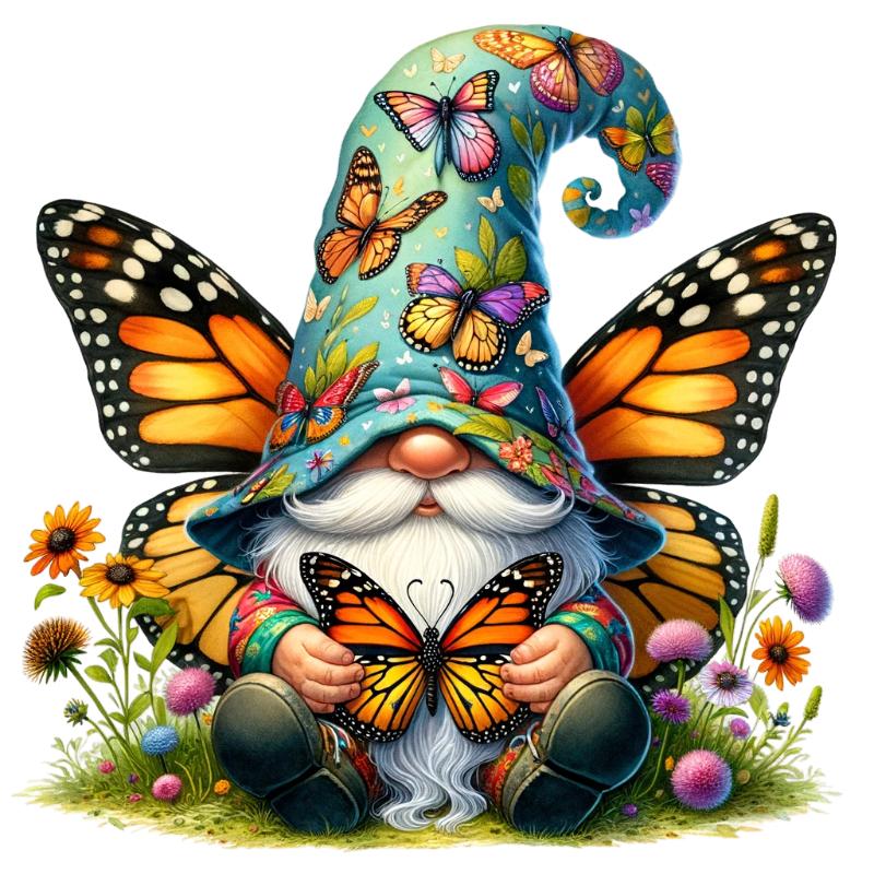 UV DTF decal Stickers cup wraps small decals Gnome Elf Dwarf 2084 for Cup, glass, mugs, phone case, car, computer, furniture decals, DIY stickers UV DTF Transfer stickers wraps DIY Crafts