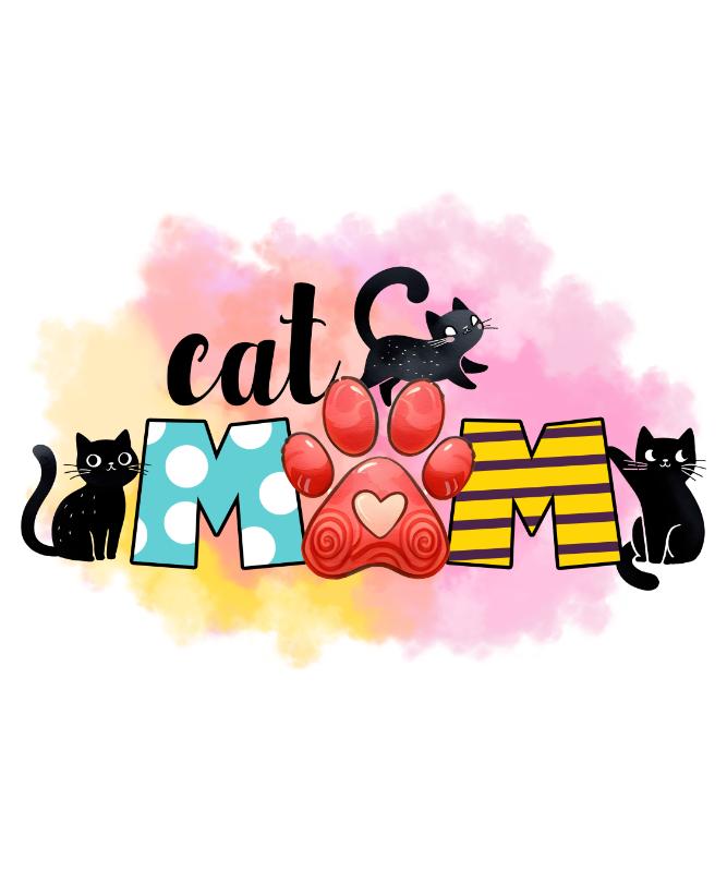 Heat transfers Iron on stickers  pet dog cat mom 196 for Tshirts Iron on Decal Patches Stickers Clothes Hat Pillows DIY Crafts