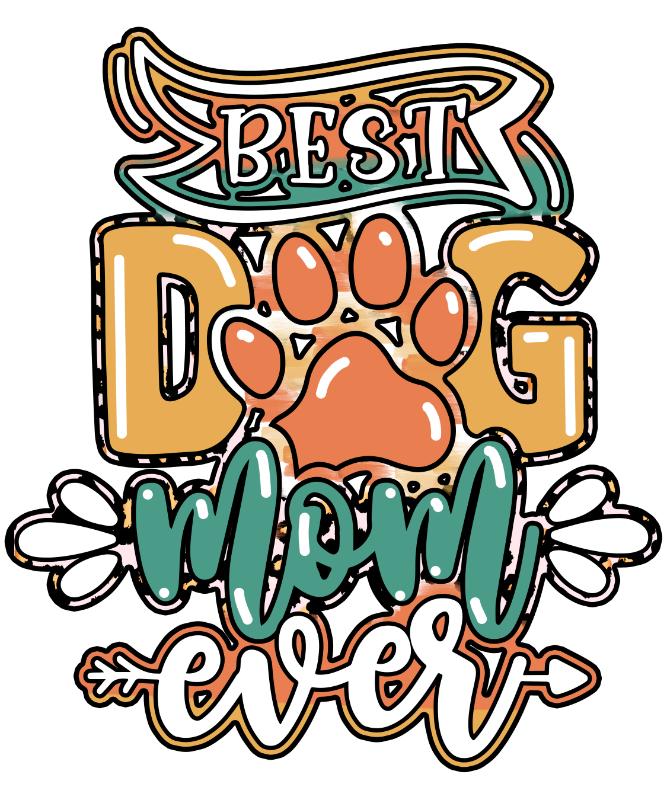 Heat transfers Iron on stickers  pet dog cat mom 159 for Tshirts Iron on Decal Patches Stickers Clothes Hat Pillows DIY Crafts