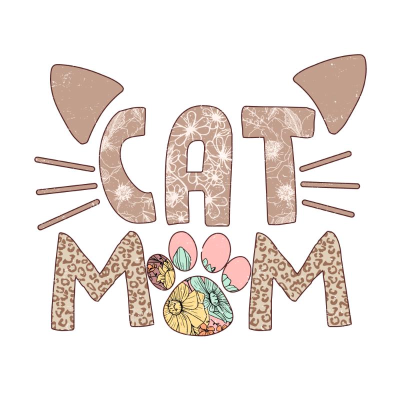 Heat transfers Iron on stickers  pet dog cat mom 147 for Tshirts Iron on Decal Patches Stickers Clothes Hat Pillows DIY Crafts