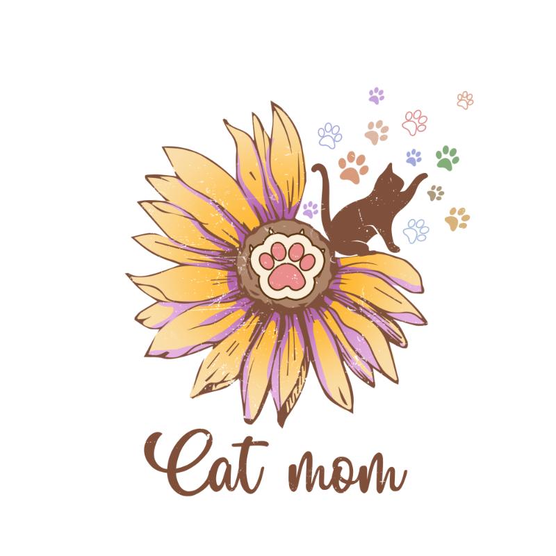 Heat transfers Iron on stickers  pet dog cat mom 142 for Tshirts Iron on Decal Patches Stickers Clothes Hat Pillows DIY Crafts