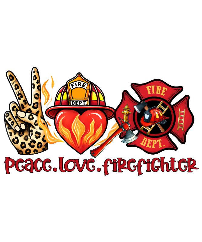 Heat transfers Iron on stickers  Police Firefighter 6 for Tshirts Iron on Decal Patches Stickers Clothes Hat Pillows DIY Crafts