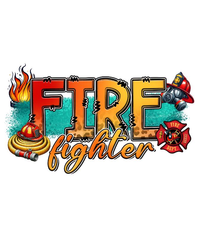 Heat transfers Iron on stickers  Police Firefighter 27 for Tshirts Iron on Decal Patches Stickers Clothes Hat Pillows DIY Crafts