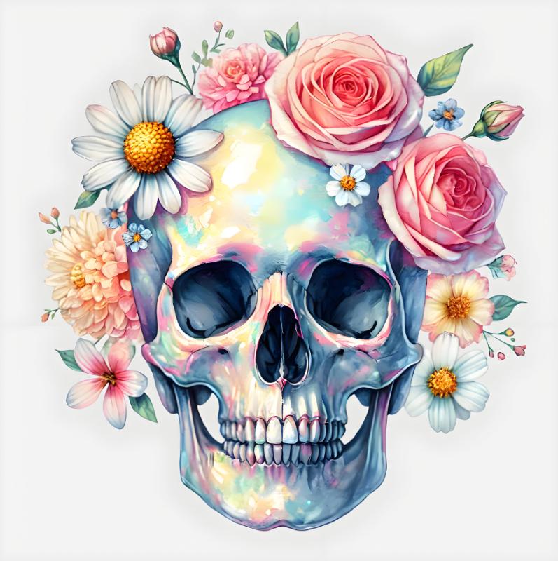 Heat transfers Iron on stickers  Skull Skeleton 3 for Tshirts Iron on Decal Patches Stickers Clothes Hat Pillows DIY Crafts