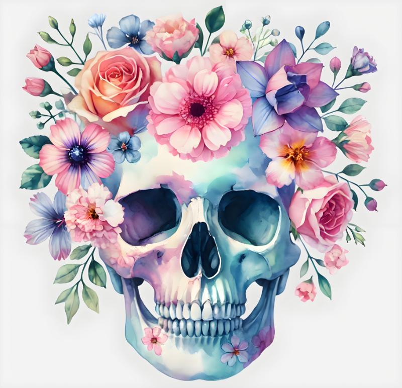 Heat transfers Iron on stickers  Skull Skeleton 96 for Tshirts Iron on Decal Patches Stickers Clothes Hat Pillows DIY Crafts