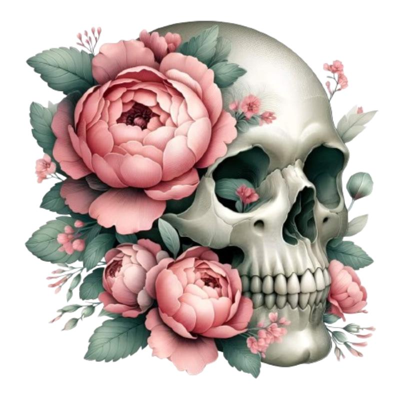 Heat transfers Iron on stickers  Skull Skeleton 85 for Tshirts Iron on Decal Patches Stickers Clothes Hat Pillows DIY Crafts