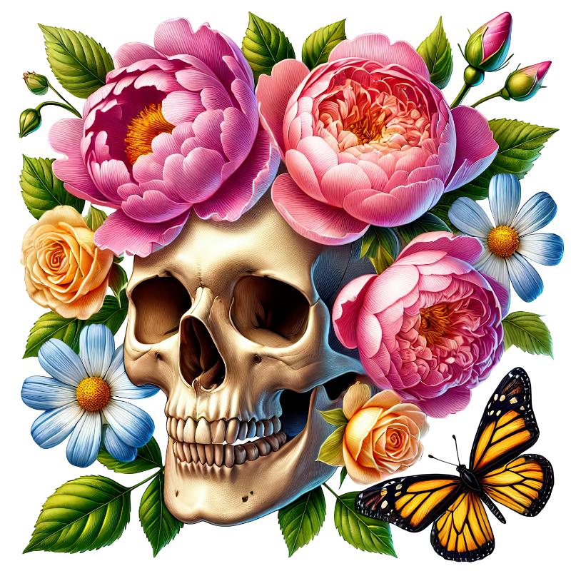 Heat transfers Iron on stickers  Skull Skeleton 80 for Tshirts Iron on Decal Patches Stickers Clothes Hat Pillows DIY Crafts