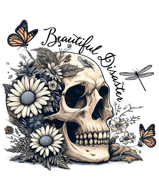 Heat transfers Iron on stickers  Skull Skeleton 41 for Tshirts Iron on Decal Patches Stickers Clothes Hat Pillows DIY Crafts