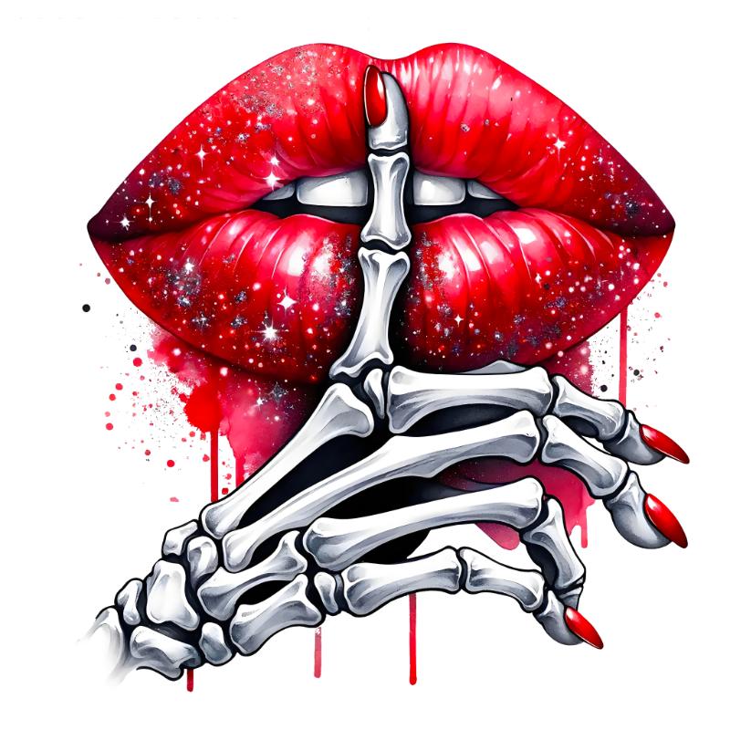 Heat transfers Iron on stickers  Skull Skeleton 14 for Tshirts Iron on Decal Patches Stickers Clothes Hat Pillows DIY Crafts